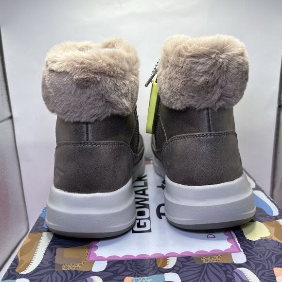 Skechers Go Walk Glacial Waterproof Winter Boots Womens 6 Dark Taupe NIB - Picture 15 of 16